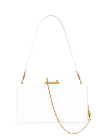 Dolce & Gabbana Chain-detail Clutch Bag In White