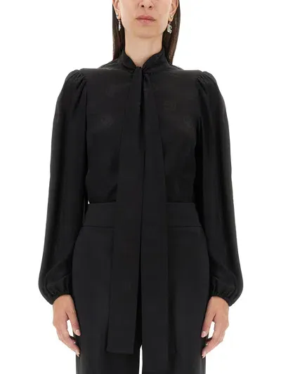 Dolce & Gabbana Charmeuse Shirt In Black