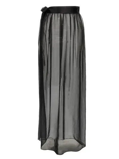 Dolce & Gabbana Chiffon Long Skirt Skirts In Black