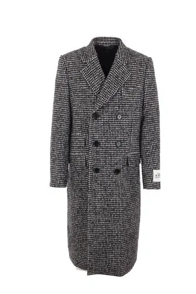 Dolce & Gabbana Re-edition Double-breasted Coat With Houndsthooth Motif In Fantasy