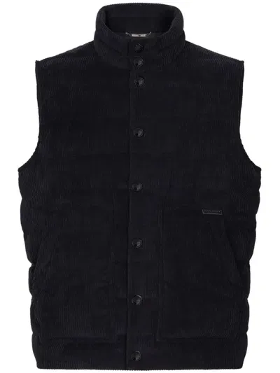 Dolce & Gabbana Corduroy Gilet In Black