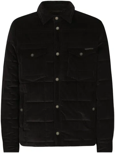 Dolce & Gabbana Corduroy Shirt Jacket In Black