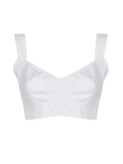 Dolce & Gabbana Dolce Gabbana Corset Top In Blanco