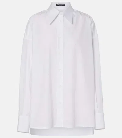 Dolce & Gabbana Cotton Poplin Shirt In White