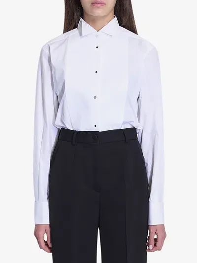 Dolce & Gabbana Cotton Poplin Shirt In White