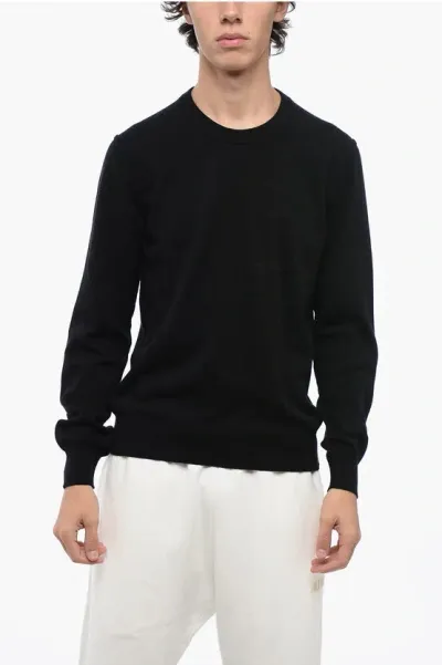 Dolce & Gabbana Crew Neck Pure Cashmere Sweater In Black