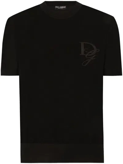 Dolce & Gabbana Crew-neck Sweater In Black