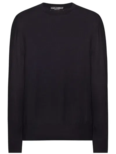 Dolce & Gabbana Crew-neck Sweater In Blue