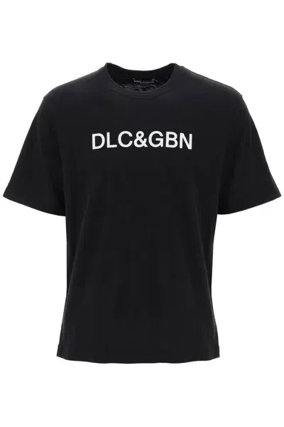 Dolce & Gabbana Logo-print Cotton T-shirt In Black