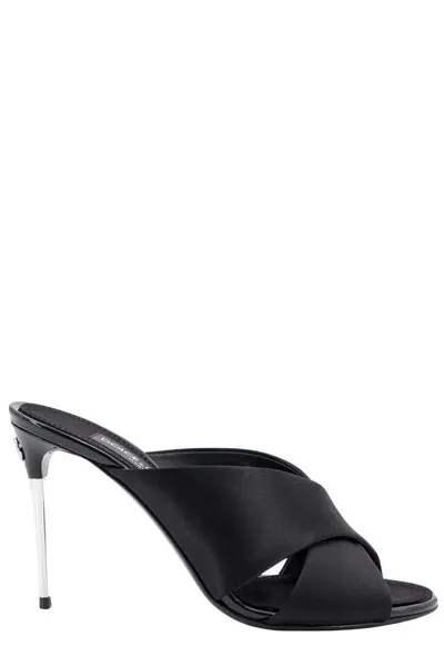 Dolce & Gabbana Crossover Strap Slip In Black