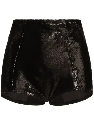 Dolce & Gabbana Culotte Lucida In Nero