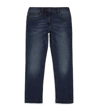 Dolce & Gabbana Kids' Dark-wash Denim Jeans In Blue