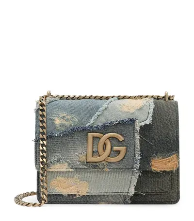 Dolce & Gabbana Denim 3.5 Cross-body Bag In Black