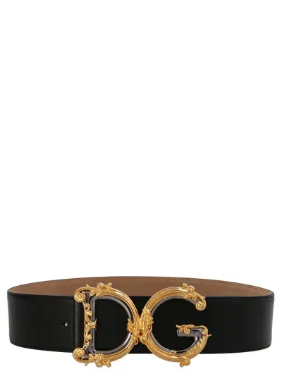 Dolce & Gabbana 'dg Barocco' Belt In Black