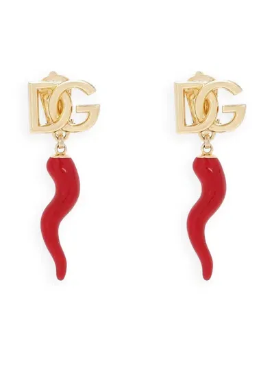 Dolce & Gabbana Dg Clip Earrings In Metallic