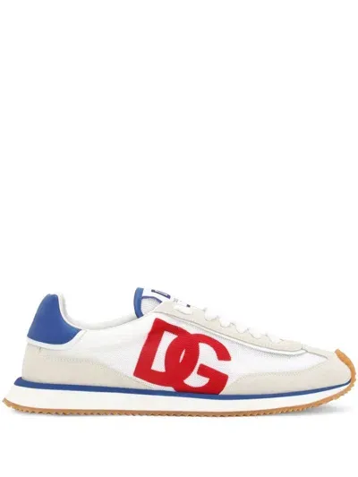 Dolce & Gabbana Dg Cushion Mixed-material Sneakers In Red