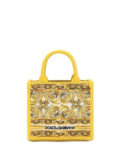 Dolce & Gabbana `dg Daily Mini` Shopper Bag In Yellow