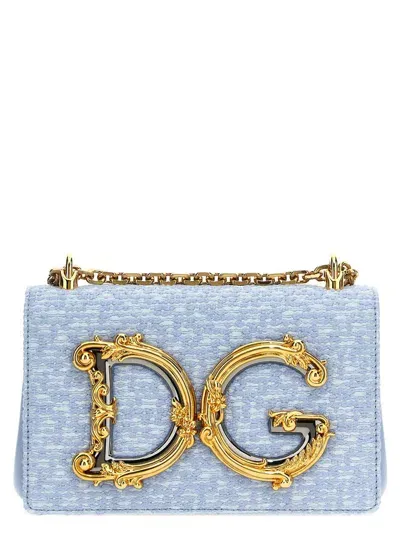 Dolce & Gabbana Light Blue Dg Girls Medium Shoulder Bag