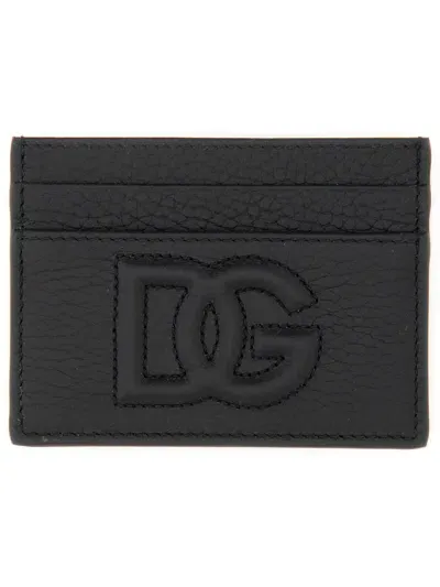 Dolce & Gabbana Dg Logo Card Holder In Black