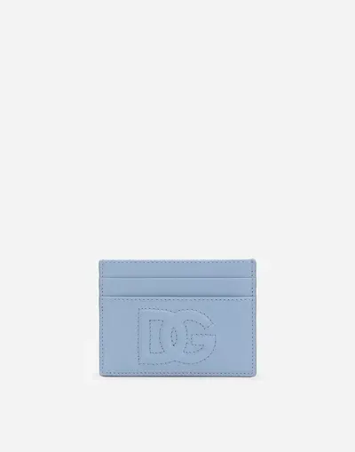 Dolce & Gabbana Dg Logo Card Holder In Light Blue