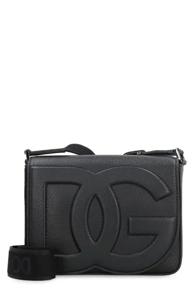 Dolce & Gabbana Dg Logo Crossbody Bag In Black