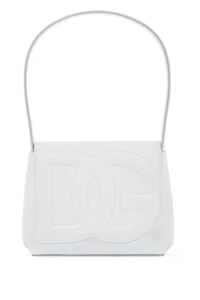 Dolce & Gabbana Dg Logo Shoulder Bag In Bianco