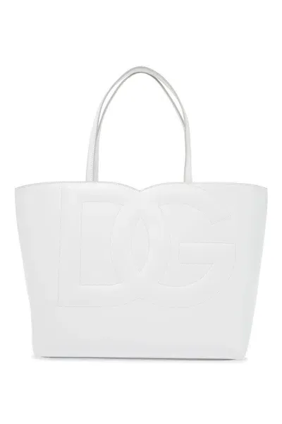 Dolce & Gabbana Dg Logo Tote Bag In Bianco