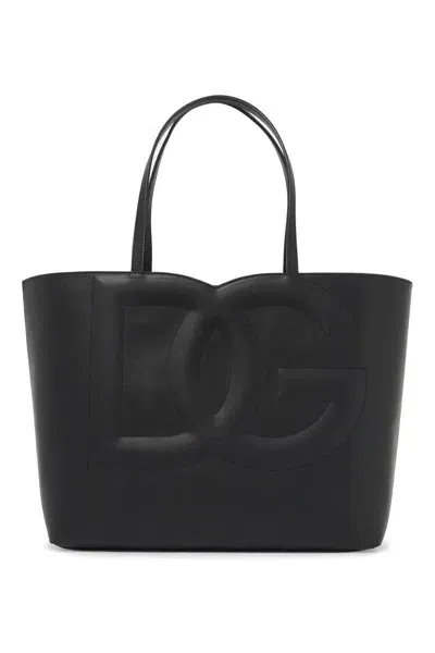 Dolce & Gabbana Dg Logo Tote Bag In Black