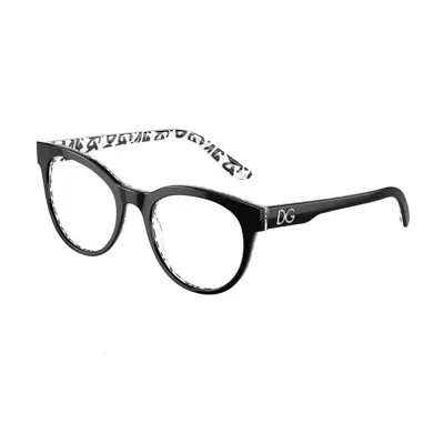 Dolce & Gabbana Dg3334 Eyeglasses In 3389 Black/white