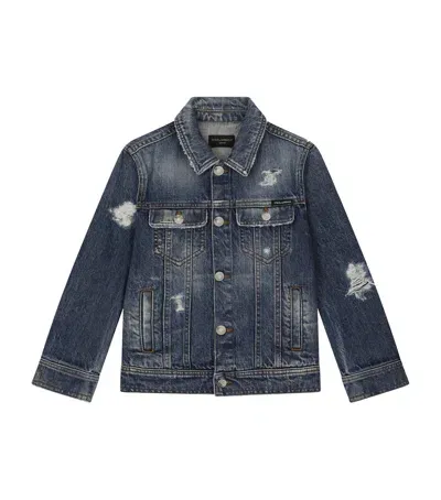 Dolce & Gabbana Kids' Distressed Denim Jacket In Blue