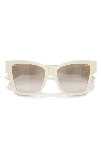 Dolce & Gabbana Dolce&gabbana 54mm Gradient Square Sunglasses In Cream