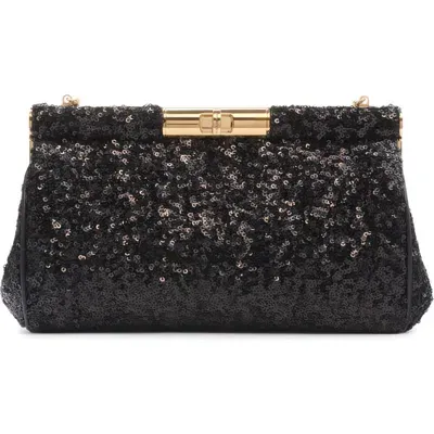 Dolce & Gabbana Dolce&gabbana Marlene Sequin Shoulder Bag In 80999 Nero