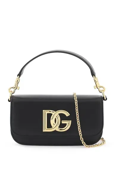 Dolce & Gabbana Smooth Leather 3.5 Handbag In 黑色的