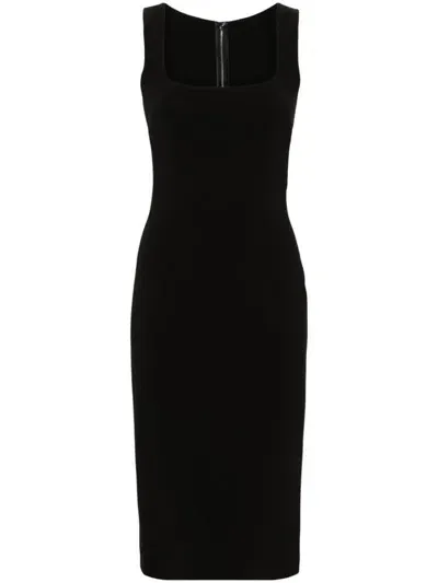 Dolce & Gabbana Women's Black Midi Pencil Dress For Ss24