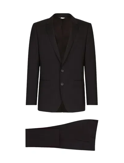 Dolce & Gabbana Stretch Wool Martini-fit Suit In Blue