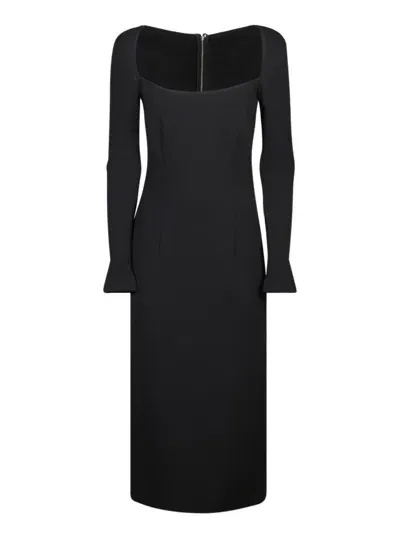 Dolce & Gabbana Milano Stitch Sheath Black Dress