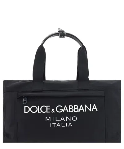 Dolce & Gabbana Duffle Bag In Black