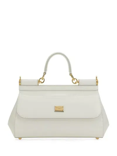 Dolce & Gabbana Elongated Sicily Handbag In White