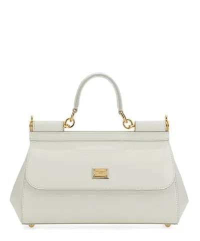 Dolce & Gabbana Elongated Sicily Shoulder Bag In White