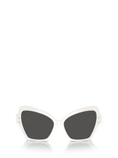 Dolce & Gabbana Eyewear Butterfly Frame Sunglasses In White