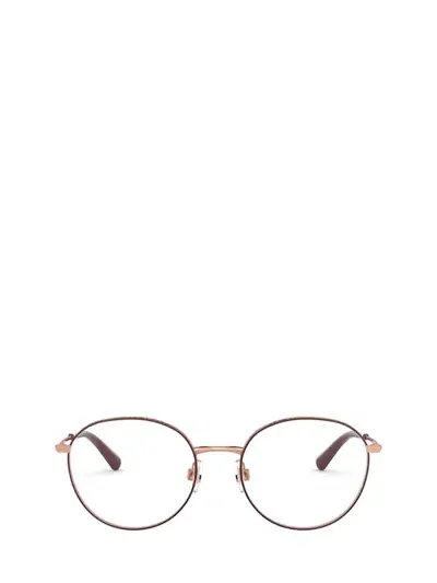 Dolce & Gabbana Eyewear Eyeglasses In Pink Gold / Bordeaux