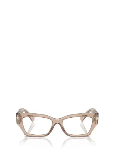 Dolce & Gabbana Eyewear Eyeglasses In Transparent Camel