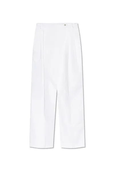 Dolce & Gabbana Flared Poplin Pants In White