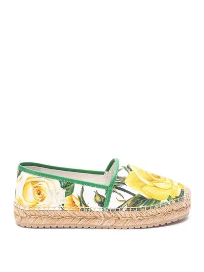 Dolce & Gabbana Flower Power Espadrilles In Pink