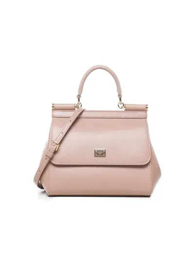 Dolce & Gabbana Handbag From The Sicily Line In Small Size In Pink