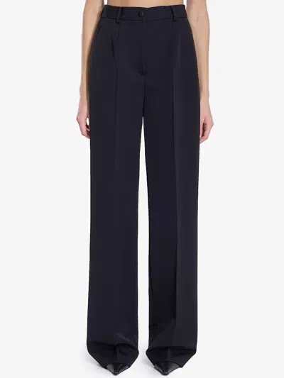 Dolce & Gabbana Gabardine Tuxedo Pants In Black