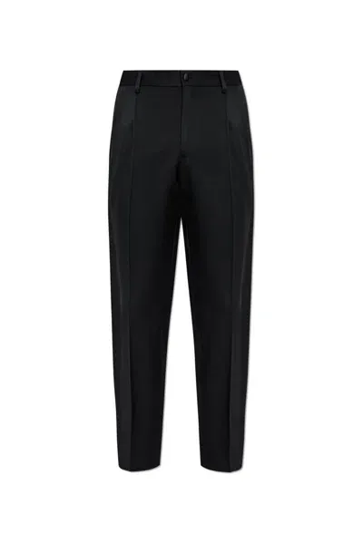 Dolce & Gabbana Gabardine Tuxedo Tailored Pants In Black