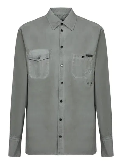 Dolce & Gabbana Garment Dyed Grey Shirt