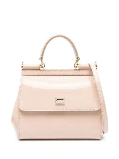 Dolce & Gabbana Handbag From The Sicily Line In Small Size In Powder