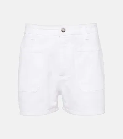 Dolce & Gabbana Cotton Denim Short Pants With Dg Plaque In Multicolor